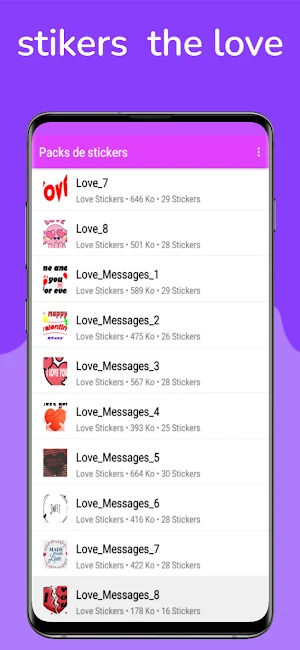 stikers for love Screenshot 1