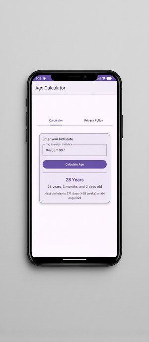 Age Calculator Screenshot 0