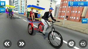 Bicycle Tuk Tuk Auto Rickshaw: Free Driving Games Screenshot 2