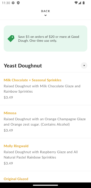 Good Dough - Coffee & Donuts Screenshot 2