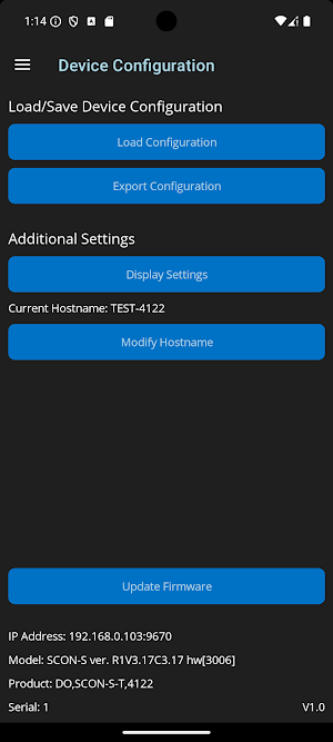 SCON-S Setup Screenshot 1