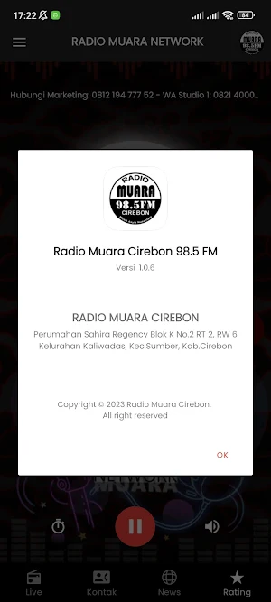 Radio Muara Cirebon 98.5 FM Screenshot 1