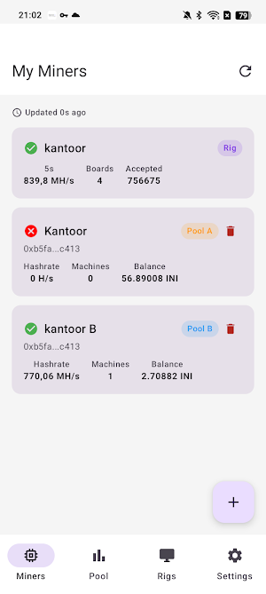 Yatespool Mining Monitor Screenshot 0