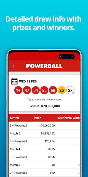California Lottery Results Screenshot 1
