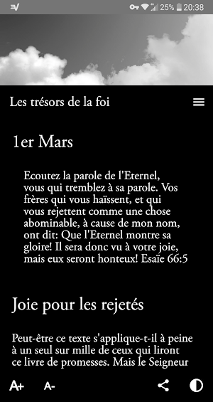 Les Trésors de la Foi — Pensée du jour Screenshot 2