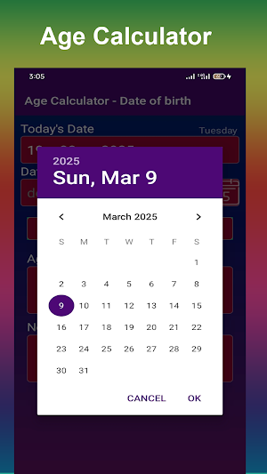 Age Calculator - Date of birth Screenshot 1