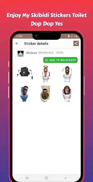 Skibidi toilet monster sticker Screenshot 2