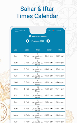 Ramadan Calendar 2021 with Prayer Times and Duas Screenshot 1