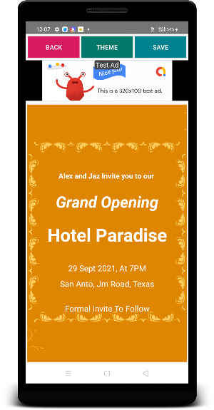 Opening Ceremony Invitation Screenshot 0