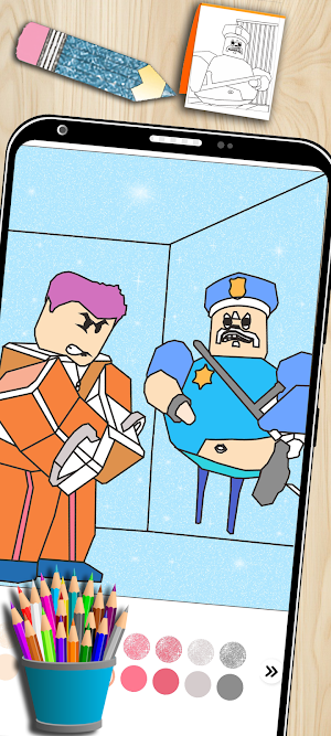 Obby Prison Coloring: Barry Screenshot 3