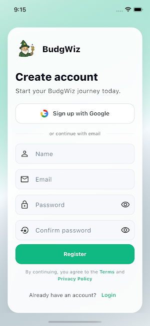 BudgWiz Money Manager Screenshot 1