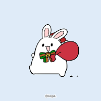 카카오톡 테마 - 말랑토끼_블루 크리스마스 (카톡테마)