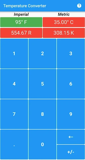 Fast Temperature Converter Screenshot 1