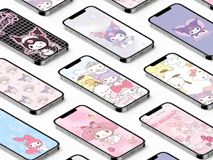 Kuromi and My Melody Wallpaper Screenshot 1