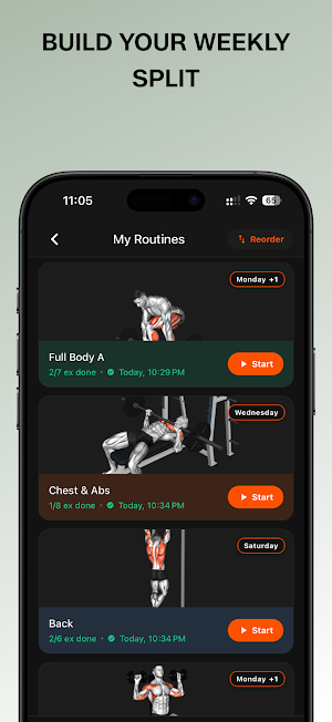 MyFitOrbit Gym Workout Tracker Screenshot 3