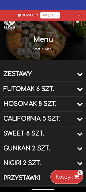 Japan Sushi Starogard Gdański Screenshot 0