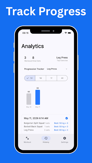 Workout Tracker & Gym Log Screenshot 3