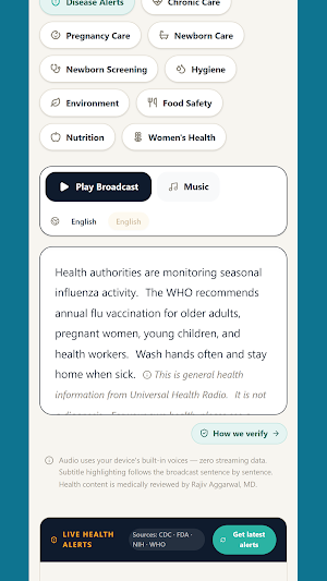 Universal Health Radio Screenshot 2
