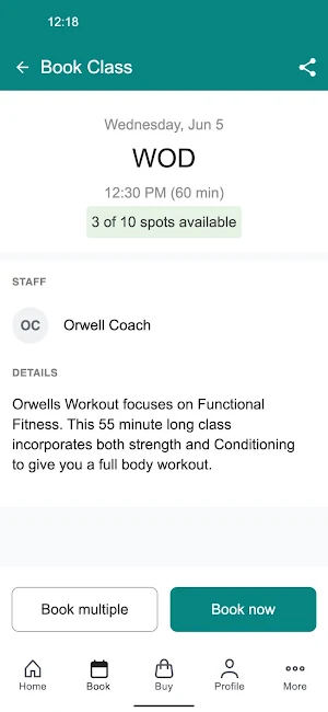 Orwell Fitness Screenshot 2