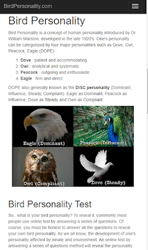 Bird Personality Screenshot 0