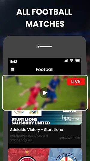 Live Football Matches : Sport Screenshot 0
