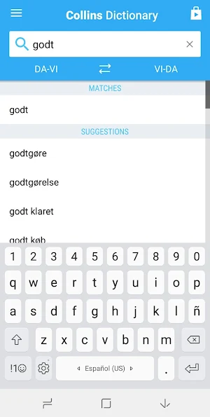 Vietnamese-Danish Dictionary Screenshot 3