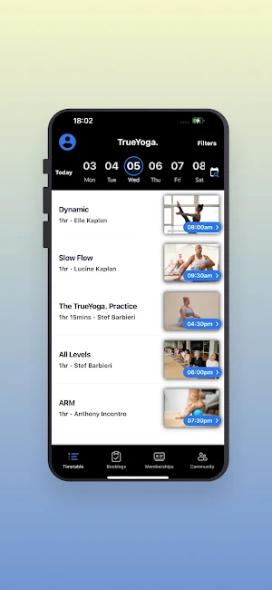 TrueYoga. Screenshot 1