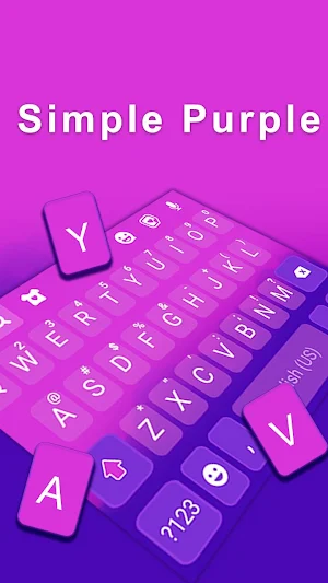Purple Gradient Keyboard Theme Screenshot 1