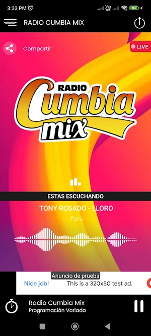 Radio Cumbia Mix - Vivo Stream Screenshot 0