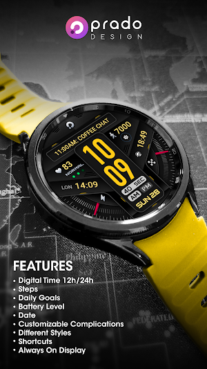 PRADO 58 Digital Watch Face Screenshot 1
