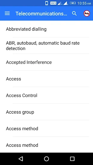 Telecommunications Dictionary Screenshot 1