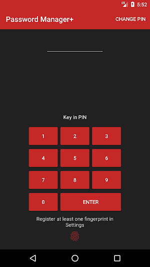 Password Manager+: Cloud Backup & Fingerprint Screenshot 0