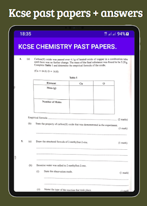 Chemistry Kcse past papers. Screenshot 2