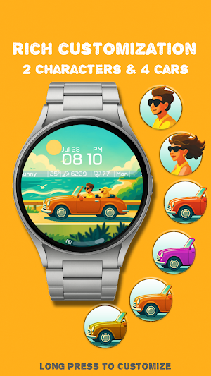 Summer Ride- Watch Face Screenshot 1