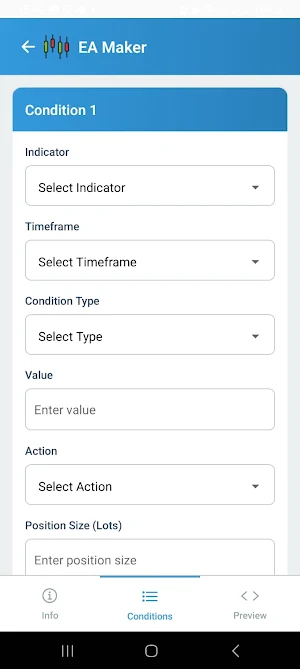 EA Maker - Trading bot builder Screenshot 2