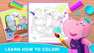 Hippo: Coloring Book for Kids Screenshot 0