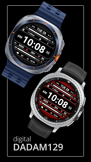DADAM129: Digital Watch Face Screenshot 0