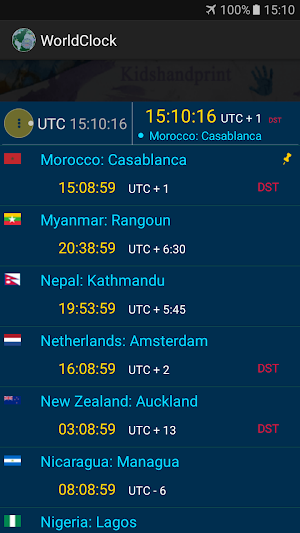 The  World Clock Screenshot 1