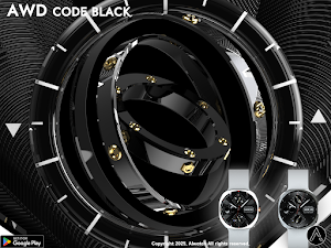 AWD Code Black Watchface Screenshot 3