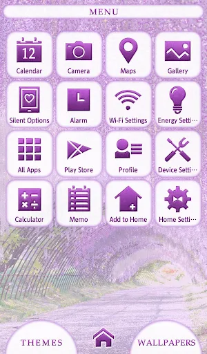 Wisteria Tunnel Theme +HOME Screenshot 1