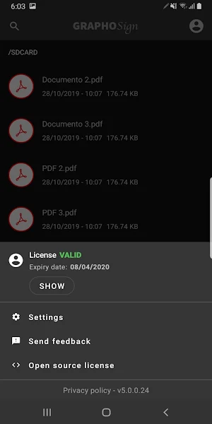 App GraphoSign Screenshot 2