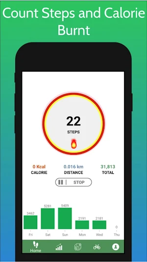 Pedometer - Step Counter Free & Calorie Counter Screenshot 0