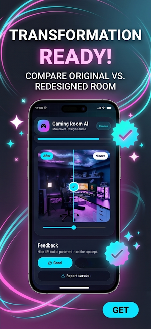 AI Gaming Room Makeover Design Screenshot 0