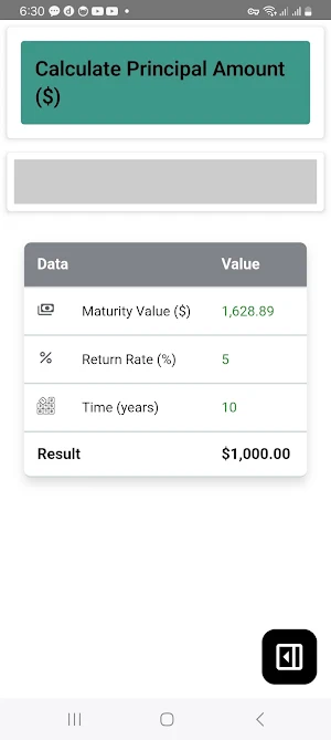 Maturity Value Calculator Screenshot 3