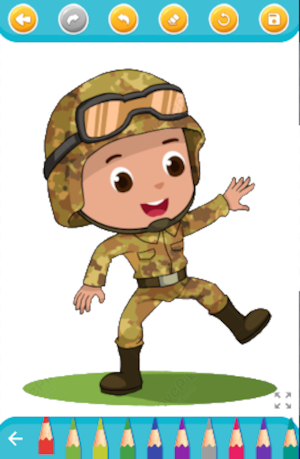 coloring cartoon soldiers Screenshot 3
