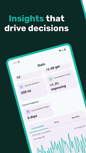 Fuel: Gas Log & MPG Tracker Screenshot 1