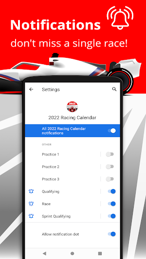 Racing Calendar 2022 - Donate Screenshot 1