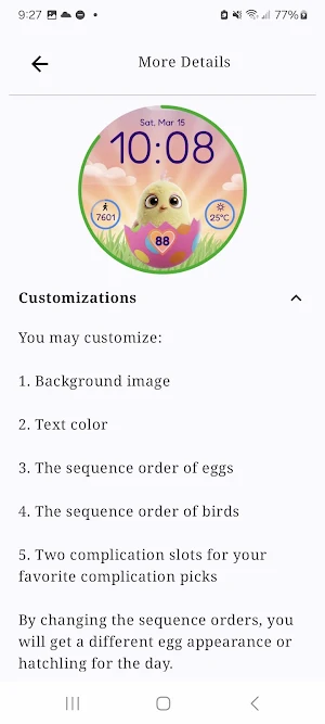 Hatch! Easter Egg Watch Face Screenshot 3