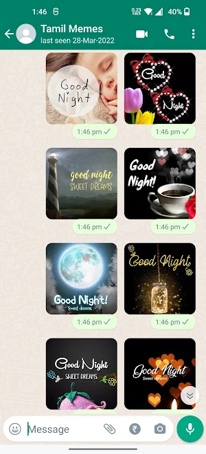Good Night Stickers Screenshot 1