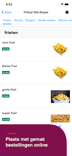 Frituur Van Guyse Screenshot 1